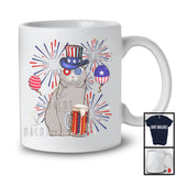 Scottish Fold Drinking Beer, Awesome 4th Of July Fireworks Kitten, Drunker Patriotic Group T-Shirt