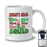 Seventh Grade Elf Squad; Awesome Christmas Lights Plaid Elf Lover; Students Teacher Group T-Shirt