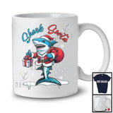 Shark Santa, Cheerful Christmas Santa Shark Lover Snowing Around, Matching Family Group T-Shirt