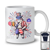 Sheep Drinking Beer, Cheerful 4th Of July Drunker Fireworks, Farmer American Flag Patriotic T-Shirt