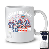 Shenanigans Squad, Awesome 4th Of July USA Flag Three Gnomes Gnomies, Patriotic T-Shirt