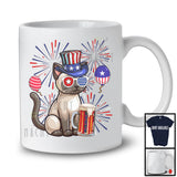 Siamese Cat Drinking Beer, Awesome 4th Of July Fireworks Kitten, Drunker Patriotic Group T-Shirt