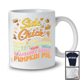 Side Chick Definition; Humorous Thanksgiving Groovy Cooking; Lunch Lady Dinner Family T-Shirt