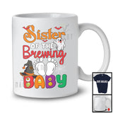 Sister Of The Brewing Baby, Humorous Halloween Pregnancy Witch Boo Ghost, Family Group T-Shirt