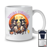 Sisters Forever, Scary Halloween Costume Witches Drinking Cocktail, Sisters Family Group T-Shirt