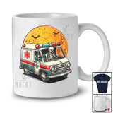 Skeleton Driving Ambulance, Joyful Halloween Ambulance Driver Lover, Matching Family Group T-Shirt