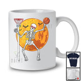 Skeleton Playing Basketball, Joyful Halloween Basketball Player Lover, Matching Sport Team T-Shirt