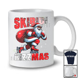 Skibidi Rizzmas; Cheerful Christmas Santa Playing Roller Skates; Pajama X-mas Family Group T-Shirt