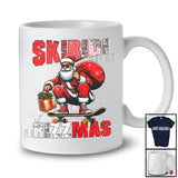 Skibidi Rizzmas; Cheerful Christmas Santa Playing Skating Board; Pajama X-mas Family Group T-Shirt