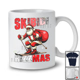 Skibidi Rizzmas; Cheerful Christmas Santa Playing Ski Skiing; Pajama X-mas Family Group T-Shirt