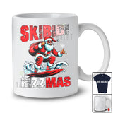 Skibidi Rizzmas; Cheerful Christmas Santa Playing Surfing; Pajama X-mas Family Group T-Shirt