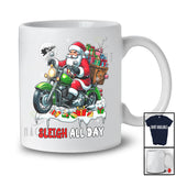 Sleigh All Day; Fantastic Christmas Snow Christmas Santa Riding Motorcycle; Family Group T-Shirt