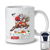 Sleigh All Day; Fantastic Christmas Snow Christmas Santa Riding Reindeer; Family Group T-Shirt