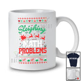 Sleighing Math Problems; Fantastic Christmas Sweater Santa Sleigh; Math Student Teacher T-Shirt