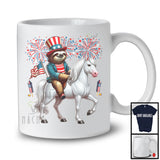 Sloth Riding Horse, Humorous 4th Of July American Flag Pride Sloth Horse, Patriotic Group T-Shirt