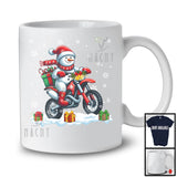 Snowman Riding Dirt Bike, Adorable Christmas Snowing Snowman, Matching X-mas Rider Team T-Shirt