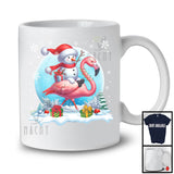 Snowman Riding Flamingo; Awesome Christmas Lights Snowing Lover; X-mas Family Group T-Shirt