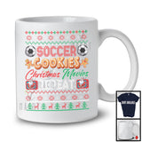 Soccer Cookies Christmas Movies Repeat; Amazing X-mas Sweater Santa Soccer Player T-Shirt