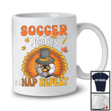 Soccer Turkey Nap Repeat, Awesome Thanksgiving Fall Leaves Turkey, Sport Player Team T-Shirt