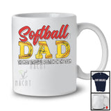 Softball Dad Stressful Position, Awesome Father's Day Softball Player, Son Daughter Family T-Shirt