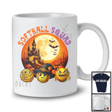 Softball Squad, Proud Halloween Three Mummy Monster Witch, Sport Player Playing Team T-Shirt