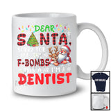 Sorry For All The F-bombs This Year Dentist, Merry Christmas Plaid Santa Reindeer, Careers T-Shirt