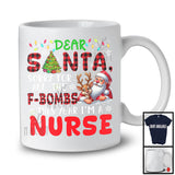 Sorry For All The F-bombs This Year Nurse, Merry Christmas Plaid Santa Reindeer, Careers T-Shirt