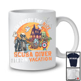 Sorry The Nice Scuba Diver Is On Vacation, Sarcastic Halloween Zombie, Skeleton Pumpkin T-Shirt