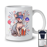 Sphynx Cat Drinking Beer, Awesome 4th Of July Fireworks Kitten, Drunker Patriotic Group T-Shirt