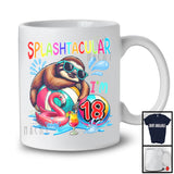 Splashtacular I'm 18, Happy 18 Birthday Pool Party Cute Sloth Lover, Matching Family Group T-Shirt