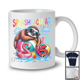 Splashtacular I'm 5, Happy 5th Birthday Pool Party Cute Sloth Lover, Matching Family Group T-Shirt