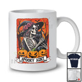 Spooky Aunt; Horror Halloween Costume Tarot Card Witch Black Cat; Matching Family Group T-Shirt