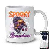 Spooky Grandma; Creepy Halloween Messy Bun Hair Women Sunglasses; Family Group T-Shirt