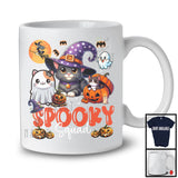 Spooky Squad, Adorable Halloween Three Witch Ghost Boo Cats In Pumpkin, Animal Family T-Shirt