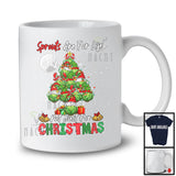 Sprouts Are For Life; Awesome X-mas Lights Brussels Sprouts Christmas Tree; Vegan Family T-Shirt