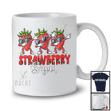 Strawberry Squad, Humorous Dabbing Strawberry Sunglasses Fruits Vegan Healthy, Friends Family Group T-Shirt