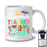 Summer Teacher Crew, Joyful Summer Vacation Back To School First Day, Matching Teacher Group T-Shirt