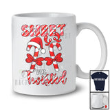 Sweet But Twisted; Amazing Christmas Santa Candy Canes; Matching Adult Couple Family T-Shirt