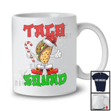 Taco Squad; Humorous Christmas Santa Taco Snowing Around; X-mas Group Food Lover T-Shirt