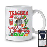 Teacher Christmas Crew; Awesome Christmas Plaid Teacher Group; X-mas Snowing Jobs T-Shirt