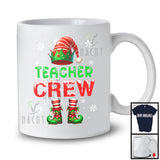 Teacher Crew; Awesome Christmas Snowing ELF Lover; Matching Career Jobs Group T-Shirt