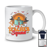 Teacher Squad; Amazing Thanksgiving Halloween Witch Turkey; Careers Jobs Group T-Shirt