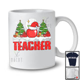 Teacher; Awesome Christmas Moon Tree Santa Teacher Tools; Proud X-mas Careers Jobs T-Shirt