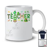 Teacher; Awesome St. Patrick's Day Green Plaid Shamrocks Teacher; Proud Jobs Careers Family T-Shirt