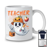 Teacher; Humorous Halloween Costume Ghost Boo Lover; Matching Careers Jobs Group T-Shirt