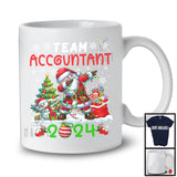 Team Accountant 2024, Cheerful Christmas Dabbing Snowman Santa, Careers Proud Group T-Shirt