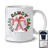 Team Candy Cane; Awesome Christmas Santa Candy Cane; Snowing Plaid Family Group T-Shirt