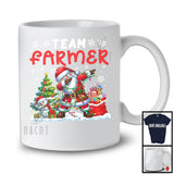 Team Farmer, Adorable Christmas Snowman Santa Dabbing, X-mas Careers Proud Group T-Shirt