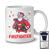 Team Firefighter, Merry Christmas Santa Snowing, X-mas Matching Proud Careers Group T-Shirt