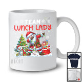 Team Lunch Lady, Adorable Christmas Snowman Santa Dabbing, X-mas Careers Proud Group T-Shirt